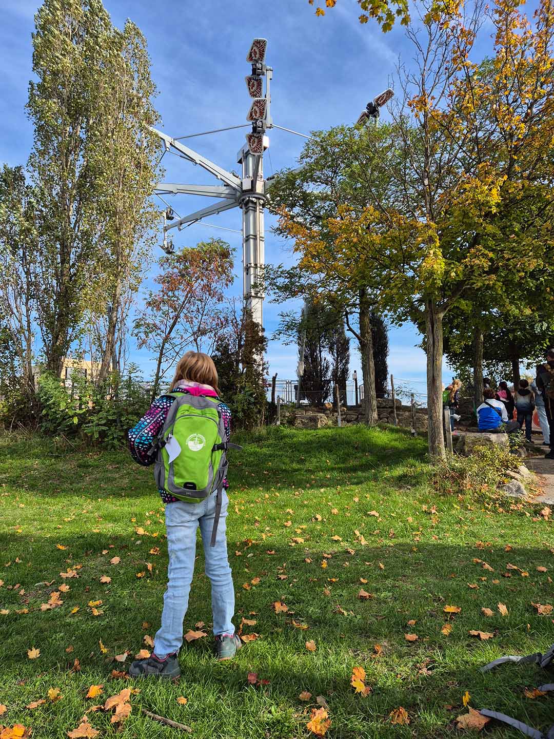 Ein Sonnenblumenkind vor dem Götterflug